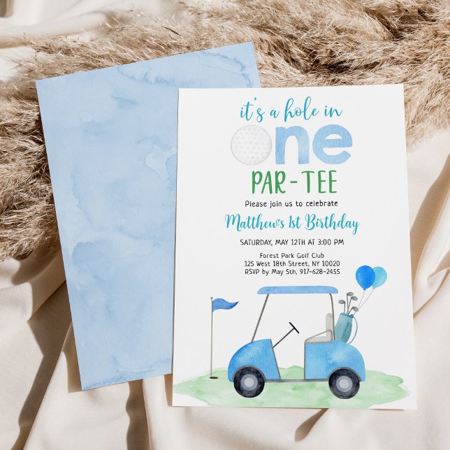 Hole In One Golf First Birthday Invitation (Creator Uploaded)