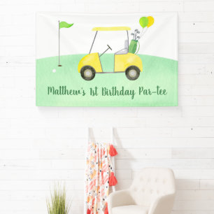 Hole In One Golf First Birthday Par-tee Banner