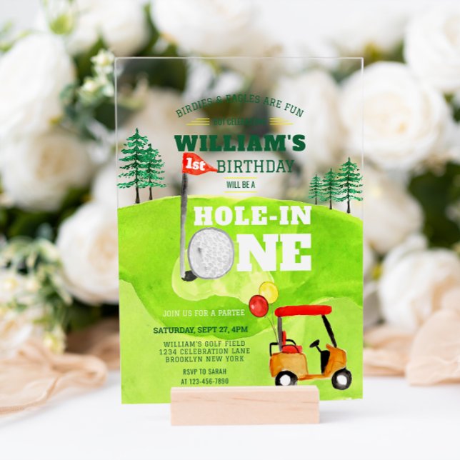 Hole in One Golf Par-tee 1st Birthday Invitation (Creator Uploaded)
