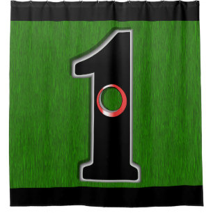Hole in One Golf Rebus Humour Shower Curtain
