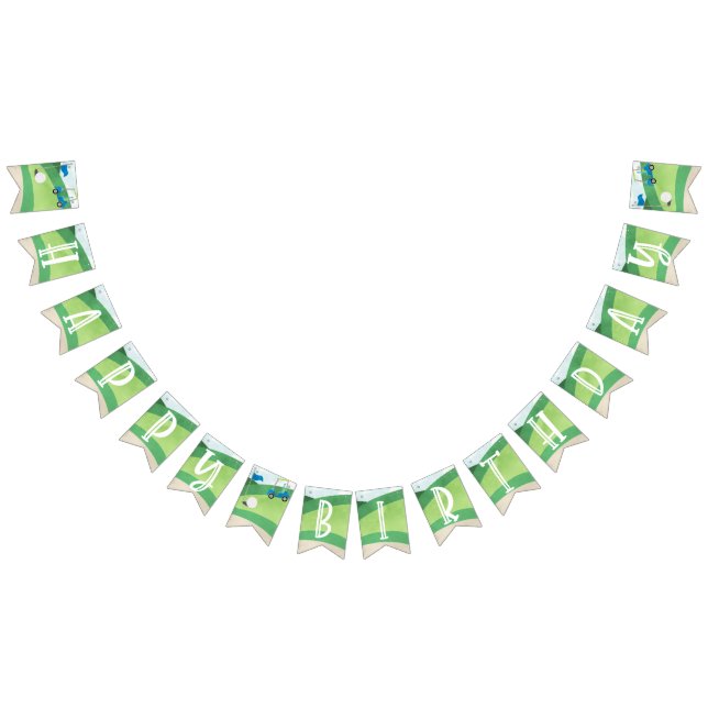 Hole in One Happy Birthday, Boy Golf Bunting (All)