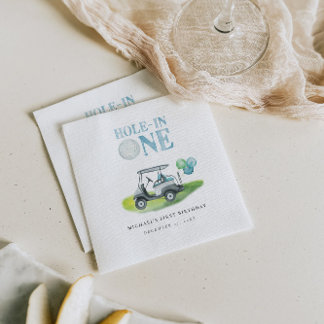 Hole-In-One Mini Golf Party Napkin