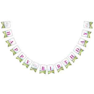 Hole In One Pink Golf 1st Birthday Bunting