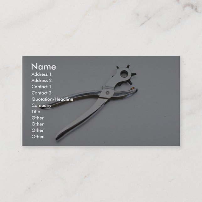 Hole punch business card (Front)