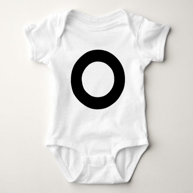 Holed Circle Baby Bodysuit (Front)