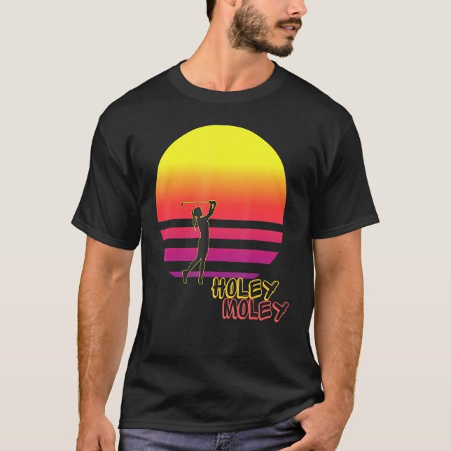 Holey Moleys Golf-Sunset For Men T-Shirt (Front)