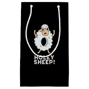 Holey Sheep Funny Animal Pun Dark BG Small Gift Bag