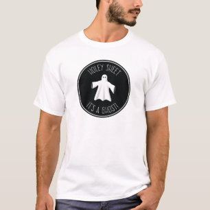 Holey Sheet It's A Ghost - White Halloween T-Shirt