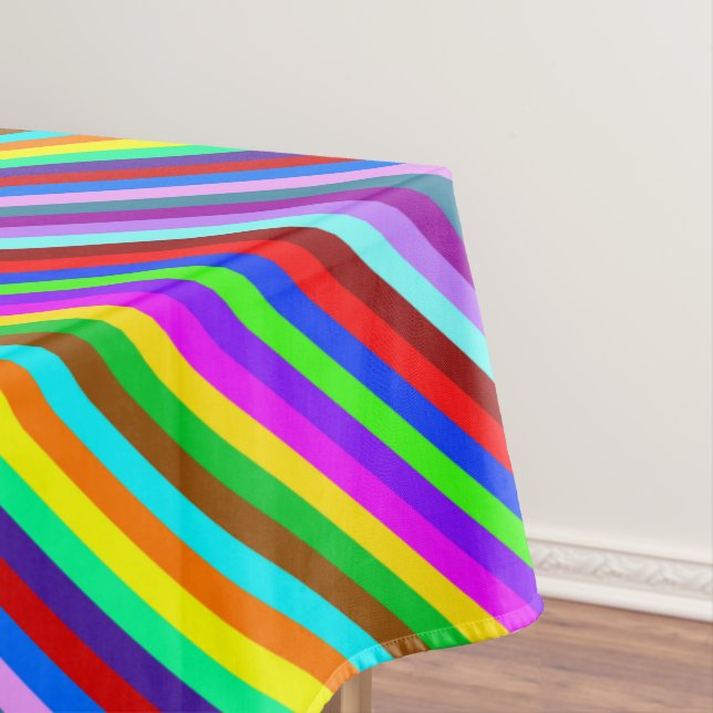 HOLI coloured Stripes pattern + your ideas Tablecloth (In Situ)
