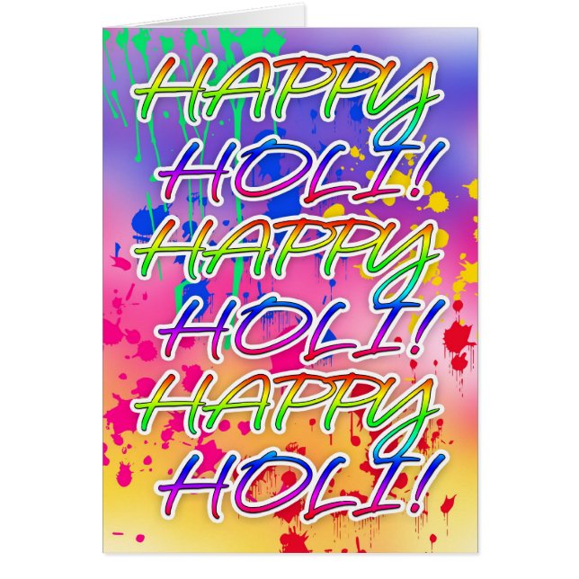 Holi Festival Of Colour - Paint Splashes (Front)