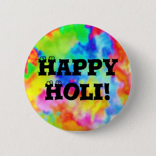 HOLI Festival of Colours + your ideas 6 Cm Round Badge