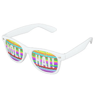 HOLI HAI coloured Stripes & swirls Retro Sunglasses