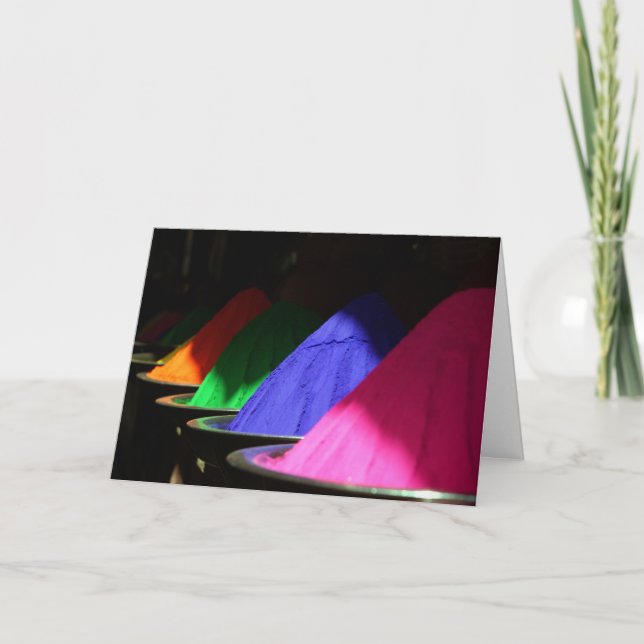 Holi Hai Colourful Powders Card (Front)