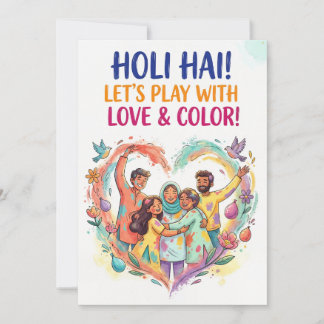 Holi Hai! Let’s Play with Love & Color Holiday Card
