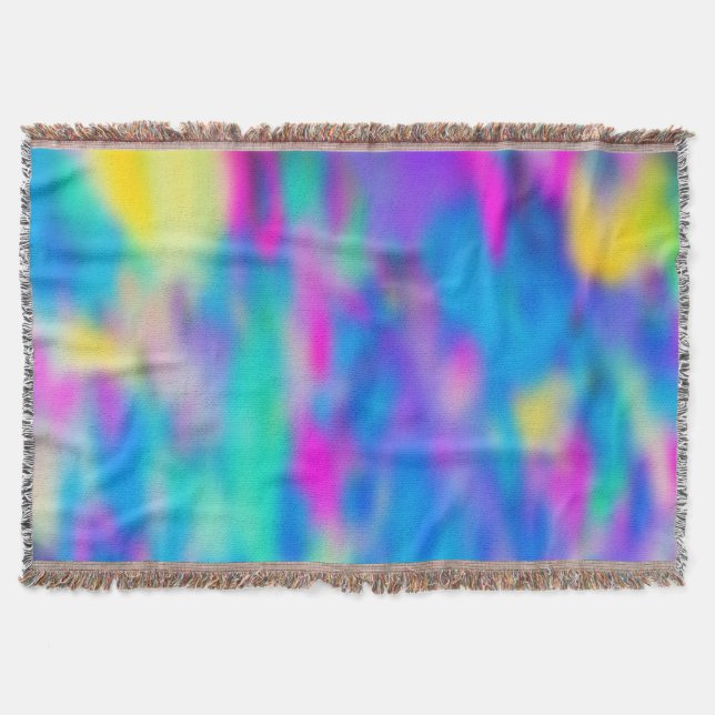 Holi Multi Coloured Pattern 2 + your ideas Throw Blanket (Front)