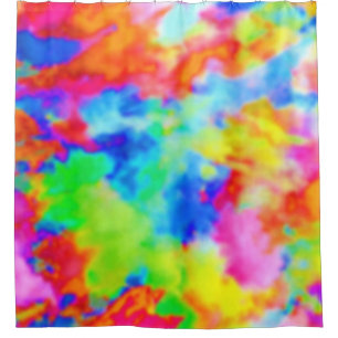 Holi Multi Coloured Pattern + your ideas Shower Curtain