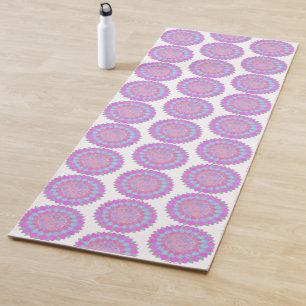 Holi paint splash floral rangoli yoga mat