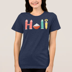 Holi Paint Sprayer & Powder Bowl Tri-Blend Shirt