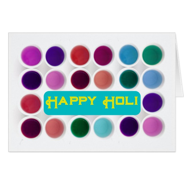 Holi Spring Festival Colour Dye Pots (Front Horizontal)