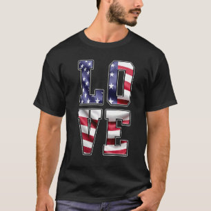 Holiday 365 Love Usa American Flag Us Patriotic Ju T-Shirt