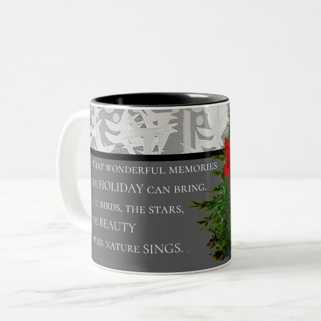HOLIDAY 4x6 Two-Tone Coffee Mug (Front Left)