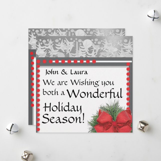 HOLIDAY 5.25X5.25 FLAT CARD (Front/Back In Situ)