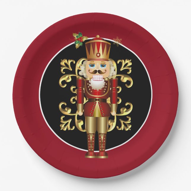 Holiday 9" Paper Plates-Nutcracker Plate (Front)
