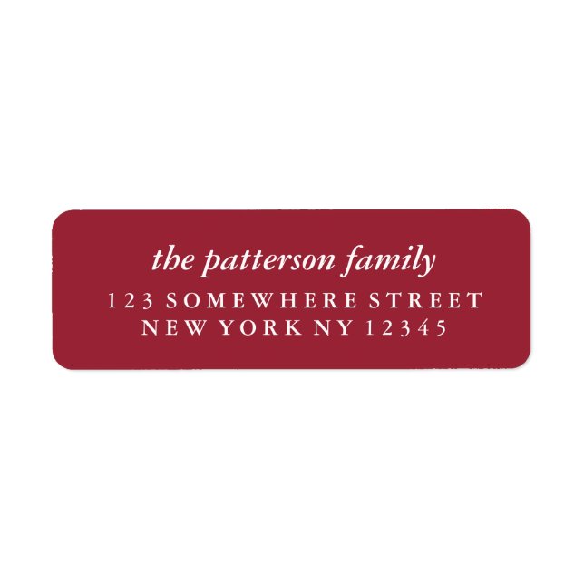 Holiday Address Label 1 (Front)