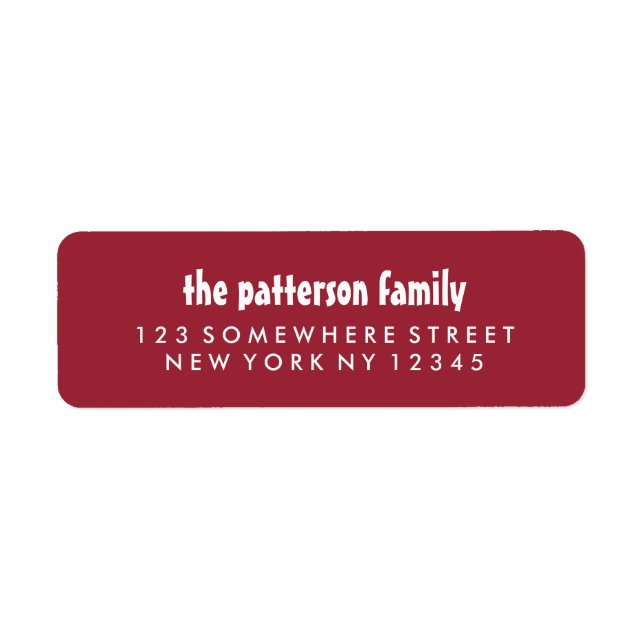 Holiday Address Label 4 (Front)