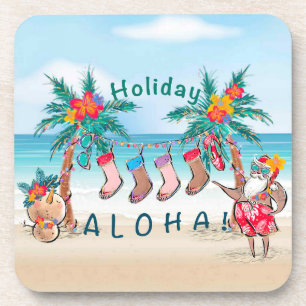 Holiday Aloha Coasters