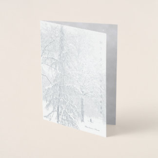 Holiday and simple pleasures foil card