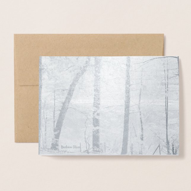 Holiday and simple pleasures foil card (Front With Envelope)