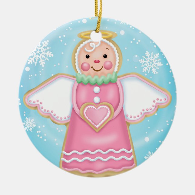 Holiday Angel Cookie Ornament (Front)