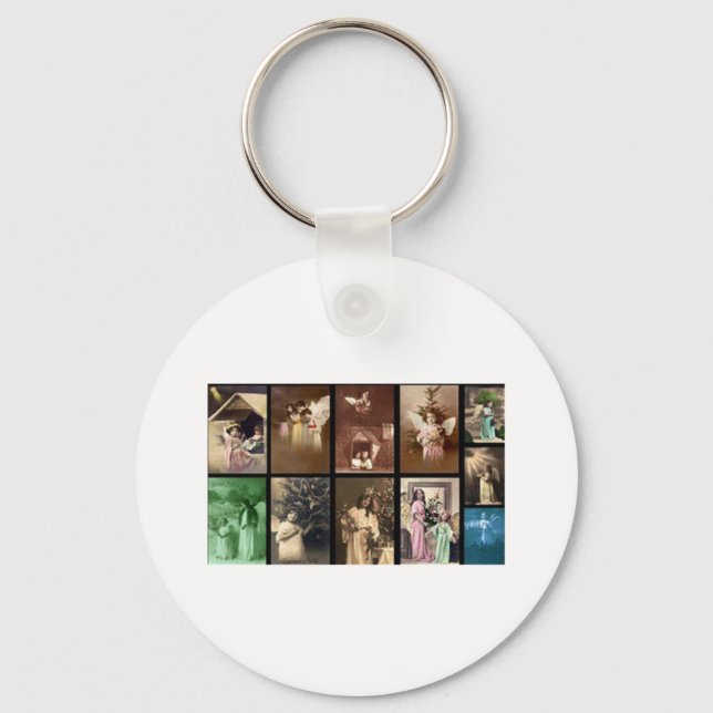 Holiday Angels I Customisable Key Ring (Front)