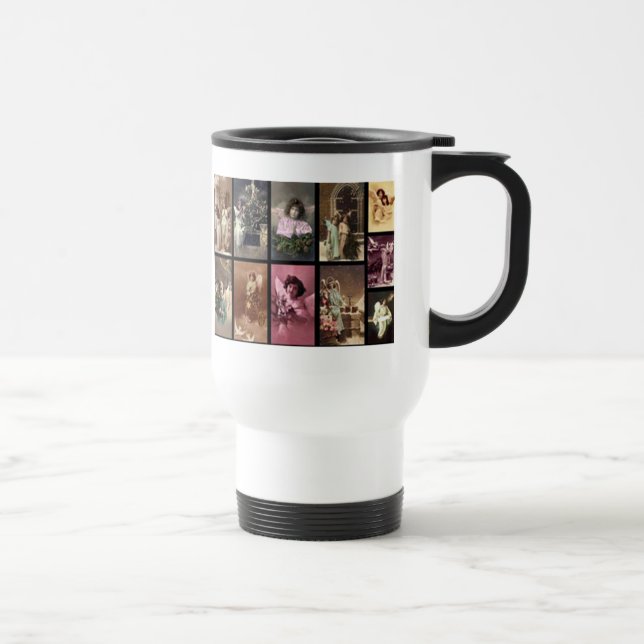 Holiday Angels White Mug Customisable (Right)
