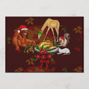 Holiday Animal Cannibals Invitation