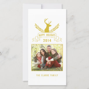 Holiday Antlers Holiday Photo Card