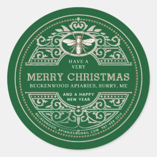 Holiday APIARY gift and product label Green