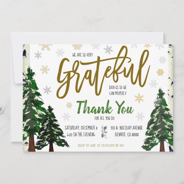 Holiday Appreciation Invitation, Corporate Invitation (Front)