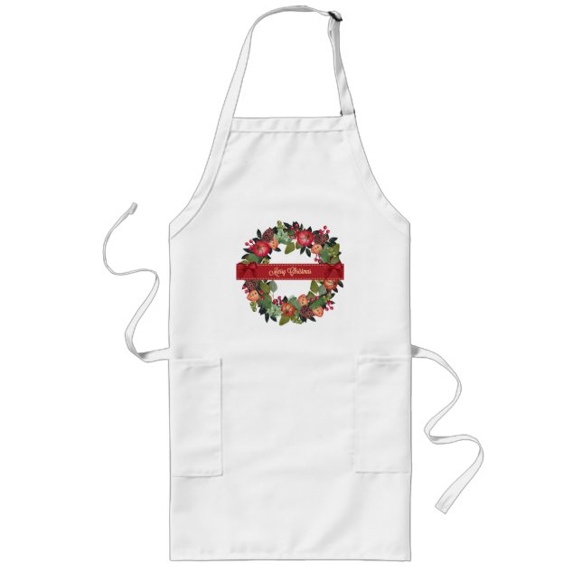 Holiday Apron - Christmas Ornaments (Front)