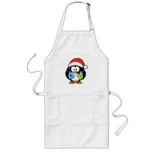 Holiday Apron - Christmas Penguin