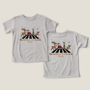 Holiday Are Back Town Santa Elf Reindeer Crosswalk