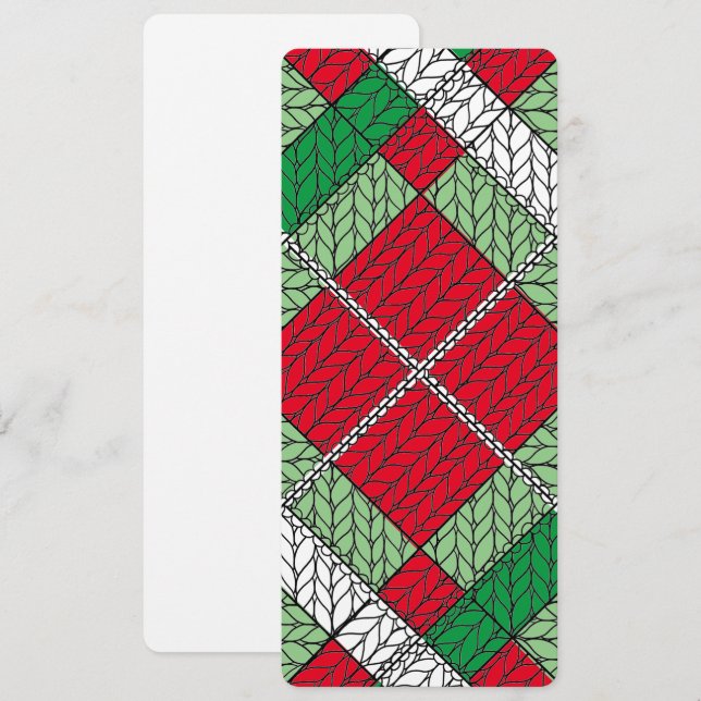 HOLIDAY ARGYLE KNIT 4x9.25 Flat Card / Vertical  (Front/Back)