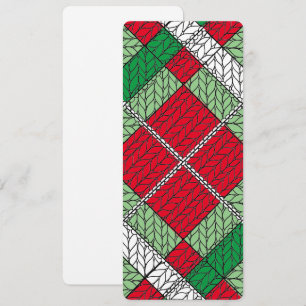 HOLIDAY ARGYLE KNIT 4x9.25 Flat Card / Vertical