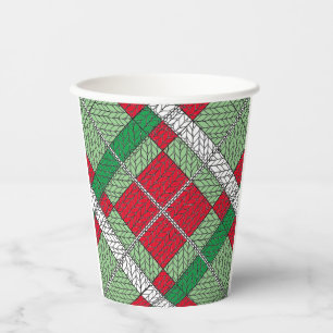 HOLIDAY ARGYLE KNIT Paper Cups
