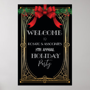 Holiday Art Deco 1920s  Welcome Sign