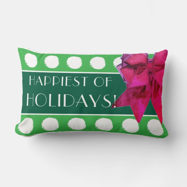 HOLIDAY ART DECO LUMBAR CUSHION (Front)