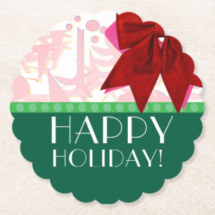 HOLIDAY ART DECO PAPER COASTER