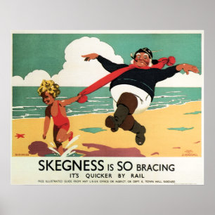 HOLIDAY at SKEGNESS c. 1908 Poster