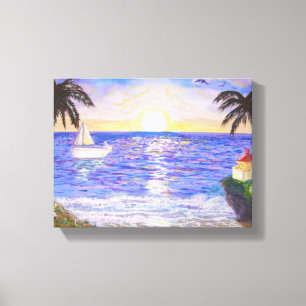 Holiday at the beach canvas print